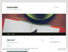 Tablet Screenshot of bidworld4u.wordpress.com
