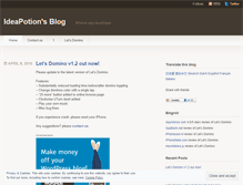 Tablet Screenshot of ideapotion.wordpress.com