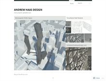 Tablet Screenshot of andrewhaasdesign.wordpress.com