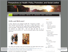 Tablet Screenshot of healthpolicysocialjustice.wordpress.com