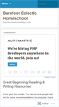 Mobile Screenshot of barefooteclectichomeschool.wordpress.com