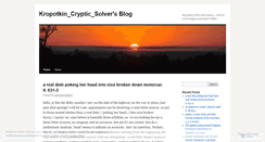 Desktop Screenshot of kropotkincryptics.wordpress.com
