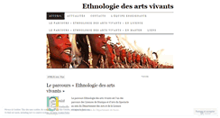 Desktop Screenshot of ethnologieartsvivants.wordpress.com