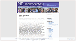 Desktop Screenshot of mdhealthnotes.wordpress.com
