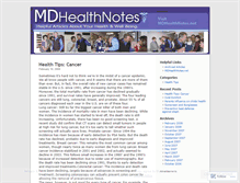 Tablet Screenshot of mdhealthnotes.wordpress.com