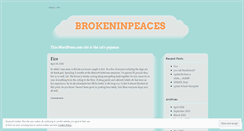 Desktop Screenshot of brokeninpeaces.wordpress.com