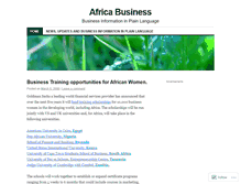 Tablet Screenshot of businessafrica.wordpress.com