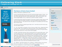 Tablet Screenshot of followingclark.wordpress.com