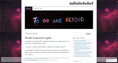 Desktop Screenshot of infinitebelief.wordpress.com