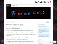 Tablet Screenshot of infinitebelief.wordpress.com