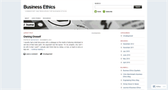 Desktop Screenshot of businessethicsblog.wordpress.com