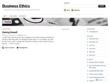 Tablet Screenshot of businessethicsblog.wordpress.com