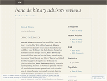 Tablet Screenshot of mobile.bancdebinaryadvisorsreviews.wordpress.com