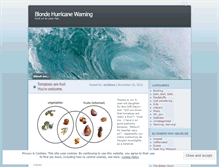 Tablet Screenshot of blondehurricanewarning.wordpress.com