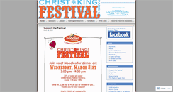 Desktop Screenshot of christkingfestival.wordpress.com