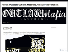 Tablet Screenshot of outlawmafiaclothing.wordpress.com