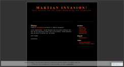 Desktop Screenshot of martianinvasion.wordpress.com