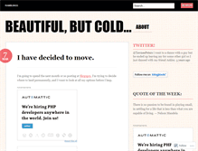 Tablet Screenshot of beautifulbutcold.wordpress.com