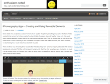 Tablet Screenshot of enthusiasmnoted.wordpress.com
