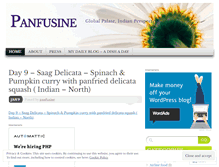 Tablet Screenshot of panfusine.wordpress.com