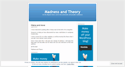 Desktop Screenshot of madnessandtheory.wordpress.com