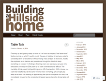 Tablet Screenshot of buildingahillsidehome.wordpress.com