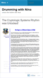 Mobile Screenshot of drummingwithnina.wordpress.com