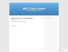 Tablet Screenshot of milfcockloverslaurenphoenix.wordpress.com