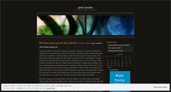 Desktop Screenshot of geekinsanity.wordpress.com