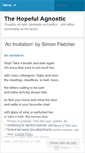Mobile Screenshot of hopefulagnostic.wordpress.com