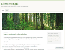 Tablet Screenshot of licensetospill.wordpress.com