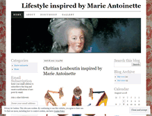 Tablet Screenshot of marieantoinetteinspiredfashion.wordpress.com