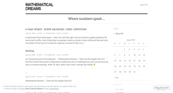 Desktop Screenshot of mathematicaldreams.wordpress.com