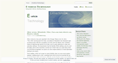 Desktop Screenshot of evehicletechnology.wordpress.com