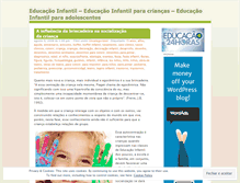 Tablet Screenshot of educacaoinfantil.wordpress.com