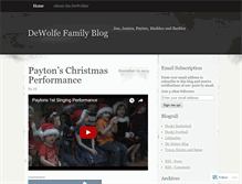 Tablet Screenshot of dewolfefamilyblog.wordpress.com