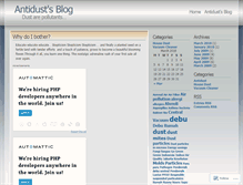 Tablet Screenshot of antidust.wordpress.com