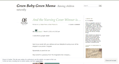 Desktop Screenshot of greenbabygreenmama.wordpress.com