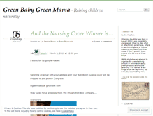Tablet Screenshot of greenbabygreenmama.wordpress.com