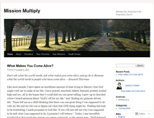 Tablet Screenshot of churchmultiply.wordpress.com