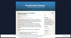 Desktop Screenshot of partialrecall.wordpress.com