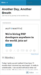 Mobile Screenshot of anotherdayanotherbreath.wordpress.com