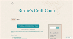 Desktop Screenshot of birdiescraftcoop.wordpress.com