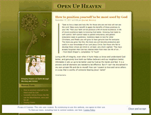 Tablet Screenshot of openupheaven.wordpress.com