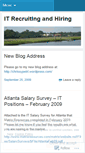 Mobile Screenshot of itrecruitingandhiring.wordpress.com