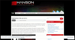 Desktop Screenshot of hansonprosystems.wordpress.com