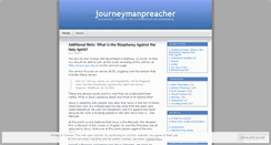 Desktop Screenshot of journeymanpreacher.wordpress.com