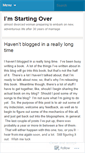 Mobile Screenshot of imstartingover.wordpress.com