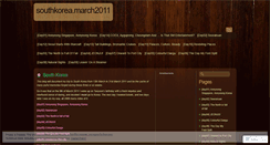 Desktop Screenshot of march2011southkorea.wordpress.com