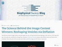 Tablet Screenshot of biophysicalsociety.wordpress.com